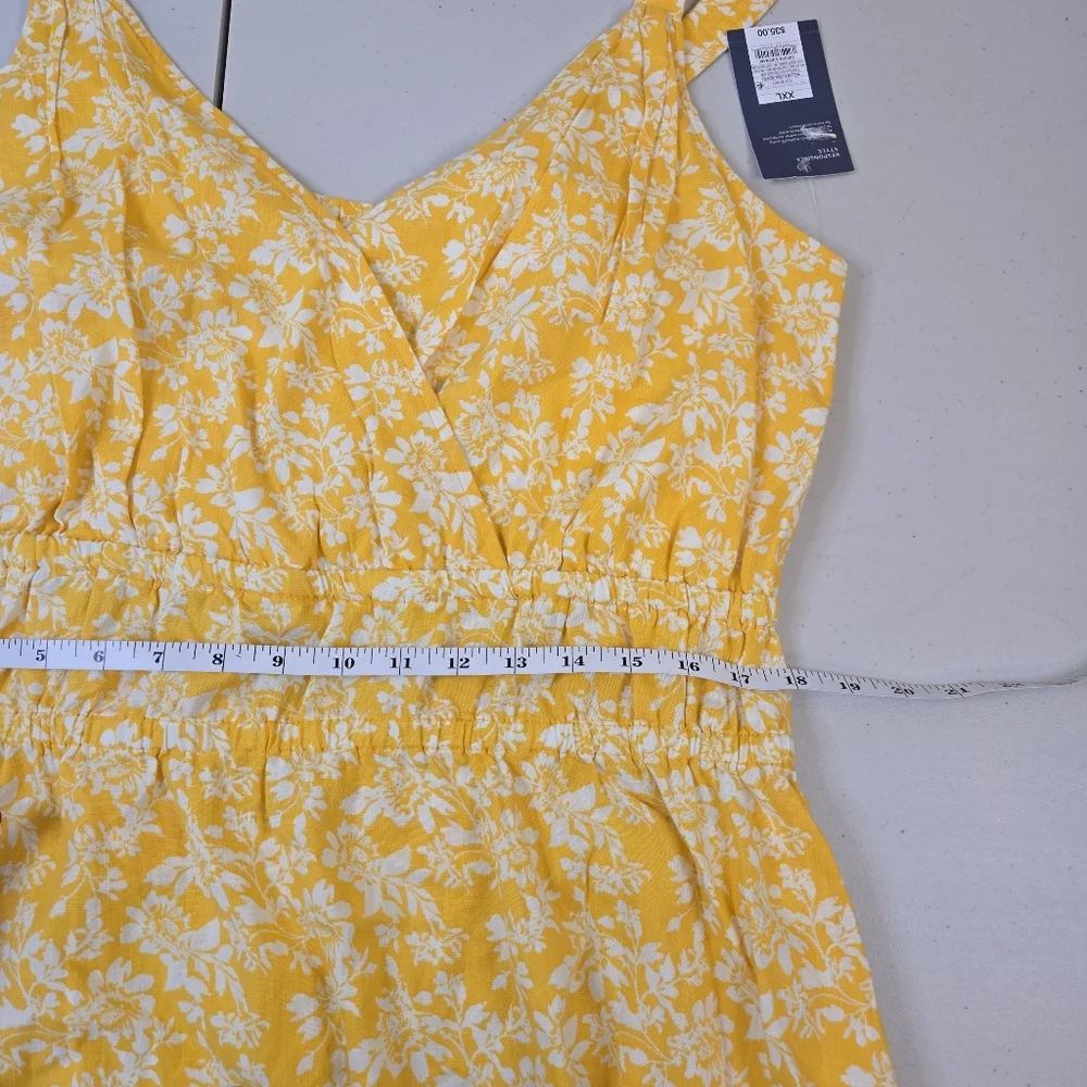 NWT UT Yellow Floral Sleeveless Maxi Dress Size XXL - Picture 10 of 13